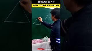 How To Draw PRISM Easily  | Prism Kaise Banate Hain #Shorts #Viral #mathstricks #geometry