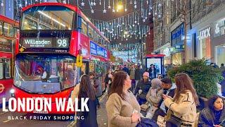 London Christmas Shopping 2024 | Central London Virtual Walking Tour | Christmas in London |4K HDR]