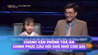 Chánh văn phòng toà án tỉnh Hà Nam dẫn con gái nhỏ tuổi chinh phục câu hỏi khó của Ai là triệu phú