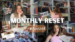 MONTHLY RESET - zaplanuj ze mną WRZESIEŃ  tbr, reorganizacja, notion, reading journal