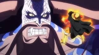 Luffy use Gear 3 Roc Gun against Kaido - Their Haki clash is impressive