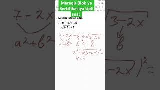 #BLOK VƏ SERTİFİKASİYA TİPLİ SUAL #2024 #otk #mathematics #riyaziyyat #sınaq #2024tayfa #dim #qəbul