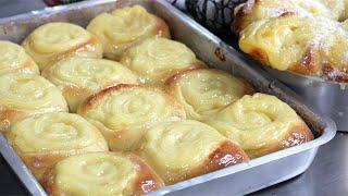 PÃO DOCE DE PADARIA FOFINHO! A MELHOR RECEITA DE ROSCA,DE CREME CASEIRA