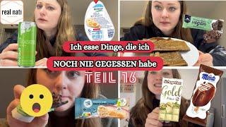 WER ISST SOWAS?!  Ich esse DINGE, die ich NOCH NIE GEGESSEN habe  Teil 16 Food Challenge