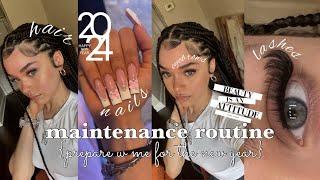 monthly maintenance routine|| preparing for the new year {lashes, brows, hair, nails}