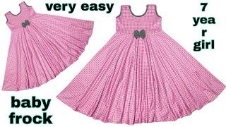 Full umbrella baby frock cutting and stitching 7 year girl