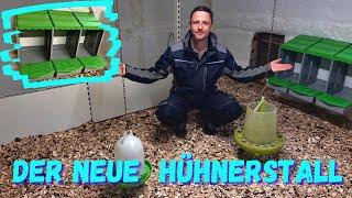 Hühnerstall alles ist neu - Deep Litter - Legenester - Tränken