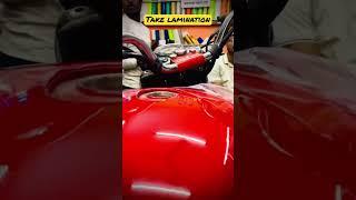 Royal Enfield Classic 350 Tank Lamination  #bulletmodified  #shortsvideo #herosplendormodified