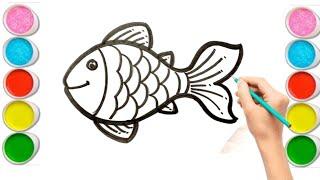 How to draw a cute fish | Fish drawing easy | Drawing for kids | step by step | #fish