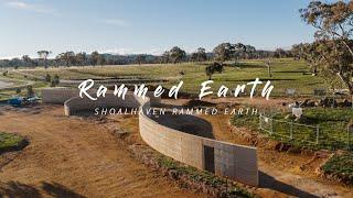 Rammed earth curved walls | Mulligans Flat, Canberra