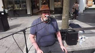 Johnny Larsen sings A Different Corner by George Michael in Church Street Liverpool