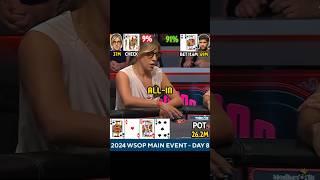 The Last Woman Standing - Kristen Foxen BUSTED from the Main Event  #wsop #poker #pokerhighlight