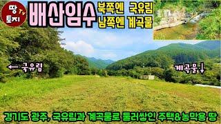 경기도 광주 국유림 계곡 인접 인근 전원주택 토지 매매 계곡물 농막 땅 급매물 국유림 전원주택 농막 토지 급매 배산임수 남향 전원주택 땅 조망경치 좋은 세컨하우스 이동식주택 별장땅