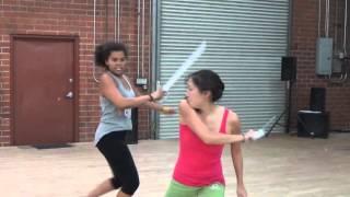 Allison N and Veronica R - Advanced Cutlass Fight