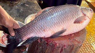 Amazing Cutting Skills!!  Giant Rohu Fish Cutting & Chopping By Expert Fish Cutter