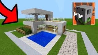 How to Build a Small & Easy MODERN HOUSE in Craftsman building craft - TUTORIAL