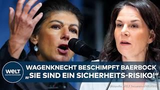 SAHRA WAGENKNECHT AUF GROßDEMO IN BERLIN: "Baerbock ist ein Sicherheitsrisiko"! Friedensdemo-Rede!