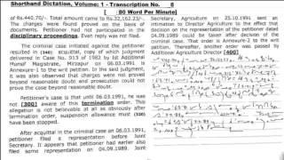 Shorthand Dictation (Legal) 80 WPM, Volume 1, Exercise 8