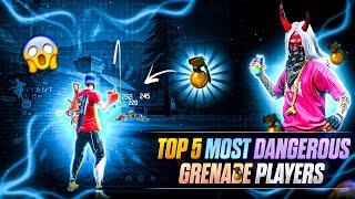 Top 5 Most Dangerous Grenade Players in India | Free Fire