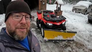 How I mounted an old snow plow to a new(er) CF Moto ATV