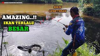 PANIK..!!Rell Menjerit Ditarik Ikan Besar Sampai Gemeteran