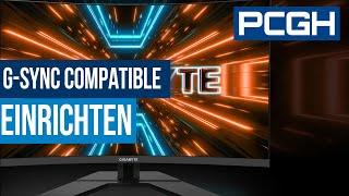 G-Sync und Freesync bei kompatiblen Monitoren - So geht's! | Gigabyte G32QC (G-Sync Compatible)