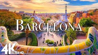 FLYING OVER BARCELONA (4K UHD) - Relaxing Music Along With Beautiful Nature Videos - 4K Videos HD