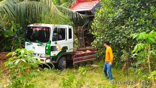 Start Opening,Dump Truck land filling  project,operation by old Dozer Komatsu and powerful