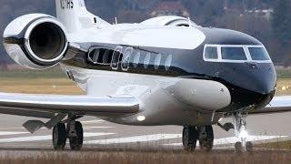 Best Looking Gulfstream G650 Landing & Take Off at Bern Airport