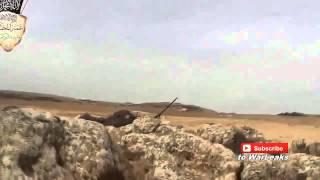 Syria Civil War   Fierce MIG 21 Gun Run And Airstrike On Rebels Filmed Extremly Close In Damascus