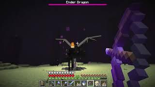 Ender Dragon boss fight in Hard mode (no commentary) - Minecraft