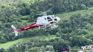 Eurocopter H125 Ecureuil AS350B3e HB-ZAG Air Glaciers landing Sion airport Switzerland 22.05.2024