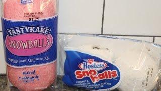 TastyKake Snowballs vs Hostess Sno Balls Blind Taste Test