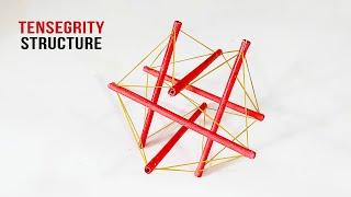 How to make a tensegrity structure model | DIY easy science project at home