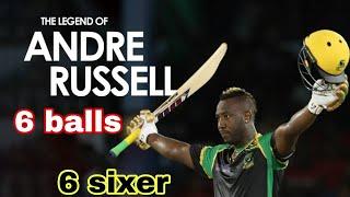 andre russell 6 ball 6. Sixer.       andre Russell vs chris gayle