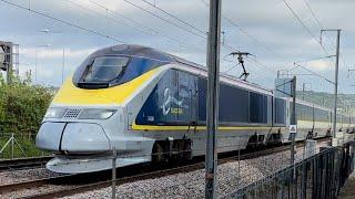 Trains at Medway Bridge ~ Eurostar & Southeastern High Speed