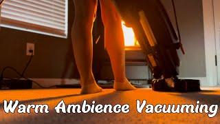 2 Hours of Kenmore Vacuuming in a Cozy Night Ambiance | ASMR with Harman Pellet Stove for Deep Sleep