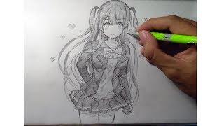 Wow Keren Cara Menggambar,Draw Anime Cute Girl Indonesia #2