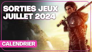 Toutes les SORTIES JEUX VIDEO JUILLET 2024