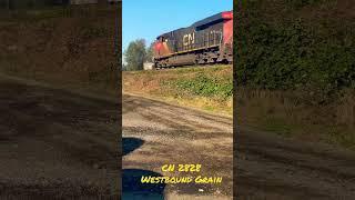 CN 2828 Westbound Grain. Matsqui, BC. #train #trainvideo #canada #railway #trainspotting