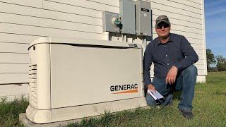 How much fuel does a 24kw Generac standby generator use?