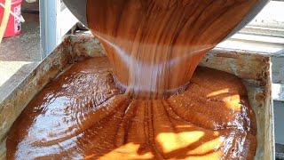 手炒黑糖,黑糖粉粿製作/Traditional Brown Sugar Making in Taiwan,Brown Sugar Tapioca jelly Making-台灣街頭美食