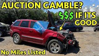 Will This SMASHED 5.7 Hemi Jeep Grand Cherokee Run & Drive? Salvage Yard Auction Chronicles