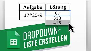 Google Sheets: Dropdown-Liste erstellen | Dropdown-Menü einfügen | Auswahlliste einrichten