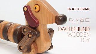 Making a walking Toy Dachshund Dog wooden toy