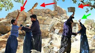 "The Mountain Giant: Maryam's Savior from the Village Man's Grip"