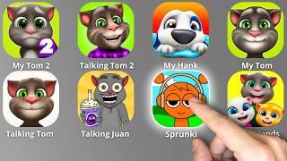 Talking Tom,Talking Tom 2,My Talking Tom,Talking Juan,Sprunki Incredibox Squid Game,Tom Friends