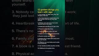 12 GOlden things you learn with age #motivation #fyp