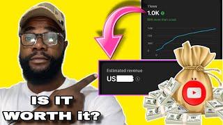 How much YouTube ACTUALLY paid me for 1000 views in 2024 || My Small Channel Ep1