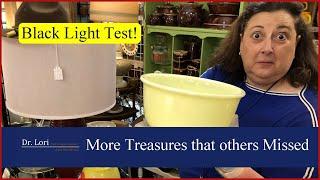 Black Light Test! Uranium Glass, Relatively Rare Plate, Corningware knock-off - Thrift with Dr. Lori